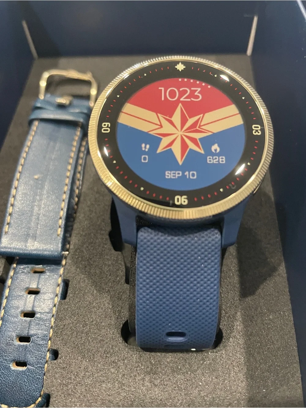 Marvel Captain Marvel Special Edition Watch - Blue with Gold Trim
